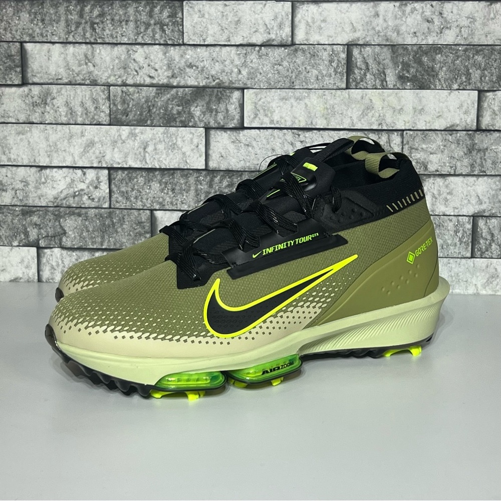 Nike Golf Men’s 11.5 Infinity Tour GTX Green Gore Tex Golf Shoes - Picture 3 of 10